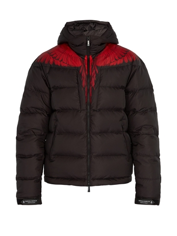 ÁO MARCELO BURLON Wing-print quilted down jacket
