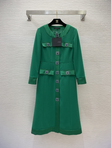 VÁY DOLCE & GABBANA Green Party Long Dress High Classy