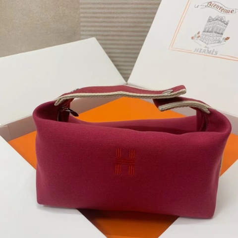 TÚI HERMES TROUSSE DE TOILETTE BRIDE A BRAC PM H MÀU ĐỎ
