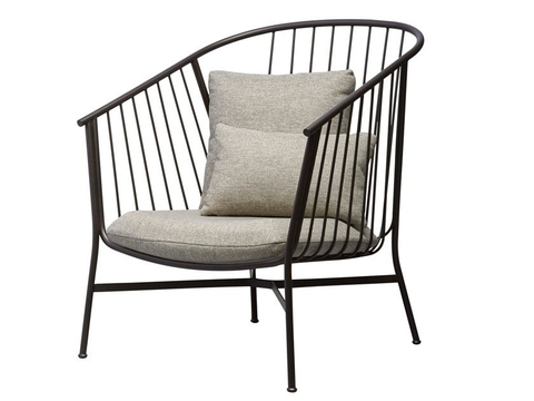 GHẾ JANET Steel armchair with armrests ARMCHAIR