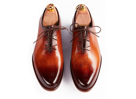 HENDERSON SHOES PERSONALIZATION BROWN ITALIA PAINTING HANDCRAFTED SHOES