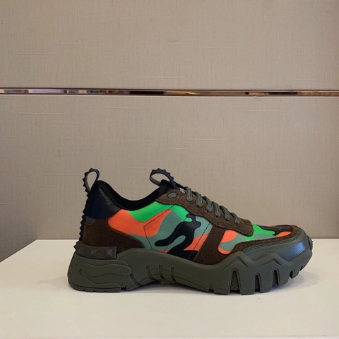 GIÀY VALENTINO CAMOULFLAGE LEATHER SNEAKER SHOES AAA