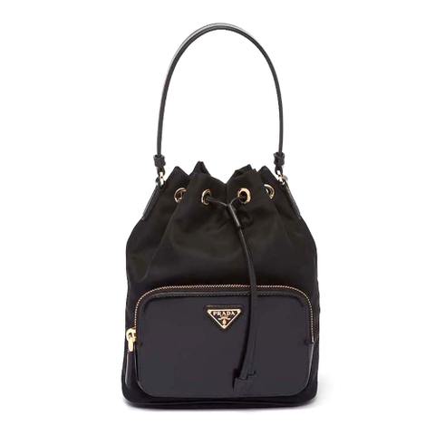 TÚI Prada Women Re-Nylon and Brushed Leather Bag-Black