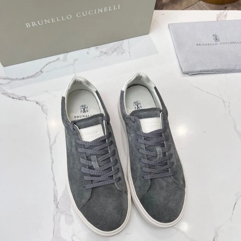 GIÀY BRUNELLO CUCINELLI Suede Grey Sneaker shoes