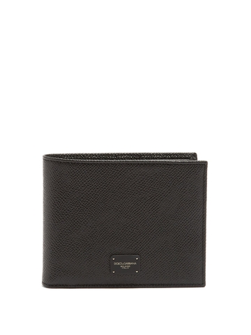 VÍ DA DOLCE&GABBANA Bi-fold grained-leather wallet
