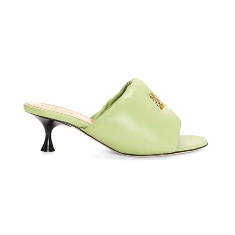 GUỐC Loewe Women Anagram Padded Mule in Lambskin-Green