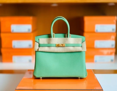 Túi Hermes Birkin Togo Avocado green Gold Hardware Handmade khâu tay 25cm