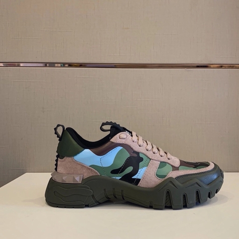 GIÀY VALENTINO CAMOULFLAGE LEATHER SNEAKER SHOES AAA