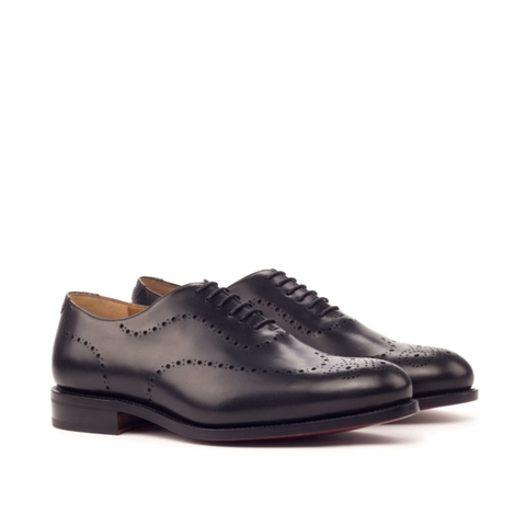 HENDERSON SHOES PERSONALIZATION BALDINI Black Leather Wholecut HANDCRAFTED SHOES