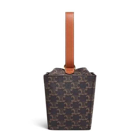 TÚI Celine Women Strap Box in Triomphe Canvas and Calfskin