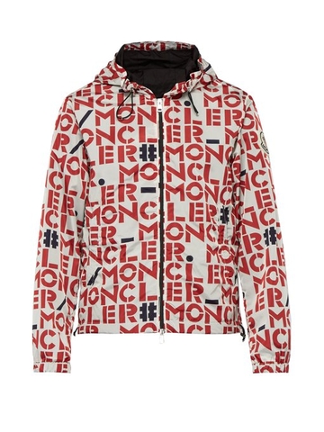 ÁO 2 MONCLER 1952  Hooded logo-print nylon windbreaker