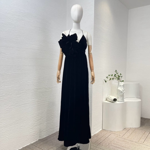 VÁY ZIMMERMANN Flower Pin Sleeveless Backless Maxi Velvet Eevening Dress High Classy