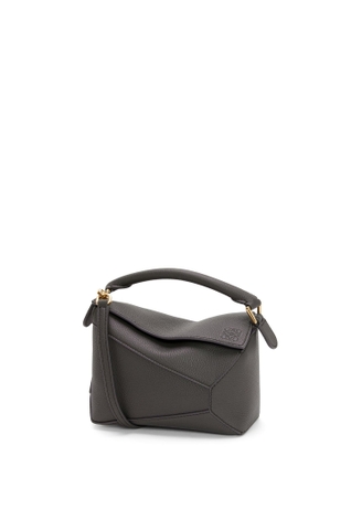 Túi LOEWE Mini Puzzle bag in soft grained calfskin grey