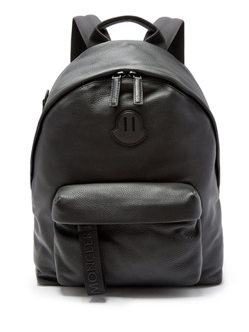 BALO MONCLER Logo-patch leather backpack