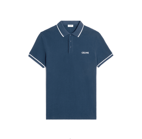 ÁO CELINE LOGO POLO SHIRT BLUE