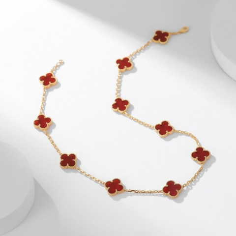 DÂY CHUYỀN VAN CLEEF & ARPELS RED CARNELIAN ĐÁ ĐỎ