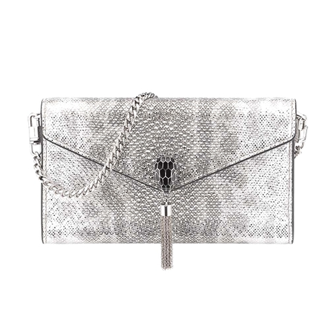 Túi Bvlgari Women Serpenti Forever Pochette in Black Nappa Leather