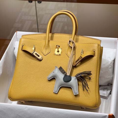 Túi Hermes Birkin Togo Jaune Ambre 25CM Handmade khâu tay(Giá liên hệ)