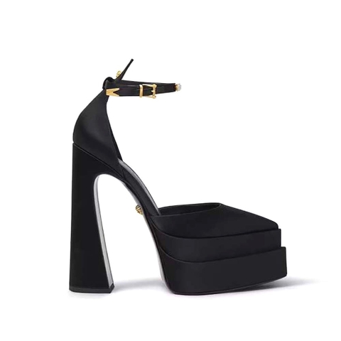 GIÀY Versace Women Aevitas Pointy Platform Pumps in 16cm Heel Height