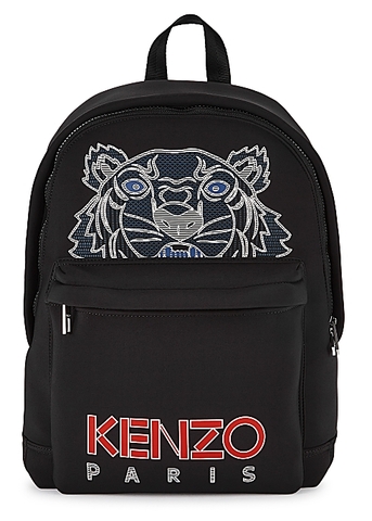 BALO KENZO  Black tiger-print neoprene backpack