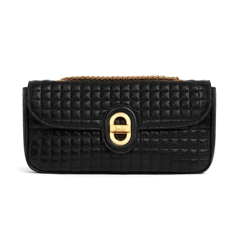 TÚI Celine Women Medium Chain Sulky Bag in Quilted Lambskin-Black