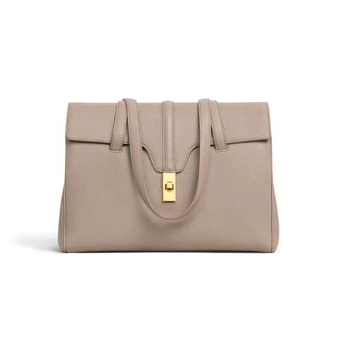 TÚI Celine Women Medium Soft 16 Bag in Supple Grained Calfskin-Gray