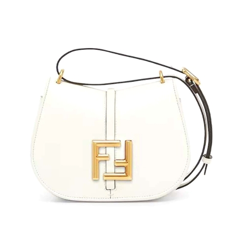 TÚI FENDI Women C’mon Mini White Leather Bag