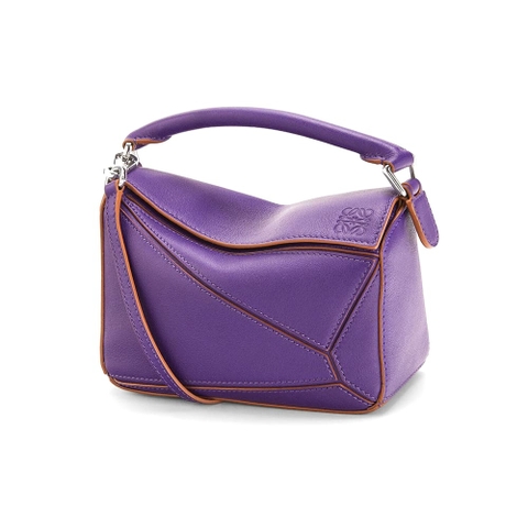 TÚI Loewe Women Mini Puzzle Bag in Classic Calfskin-Purple