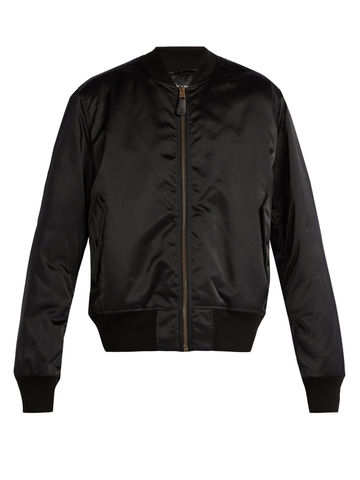 ÁO BALENCIAGA  Logo-embroidered nylon bomber jacket