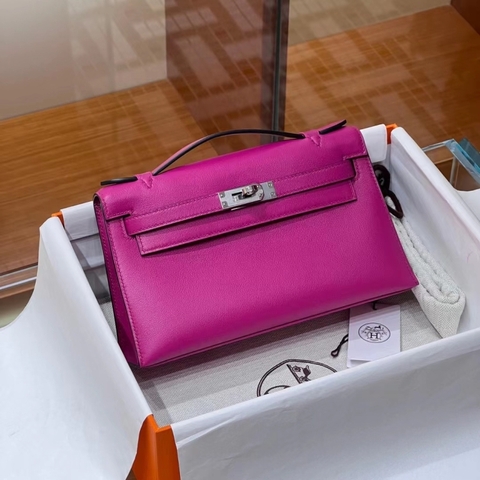 TÚI HERMES Kelly Fushsia Swift Leather 22CM(giá liên hệ)
