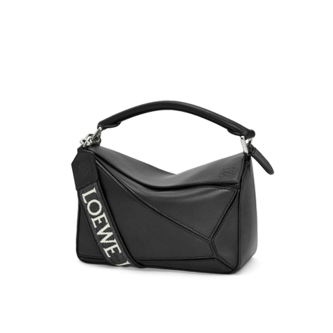 Túi LOEWE Small Puzzle bag in satin calfskin black
