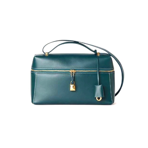 TÚI Loro Piana Women Extra Bag in Calfskin Leather-Green