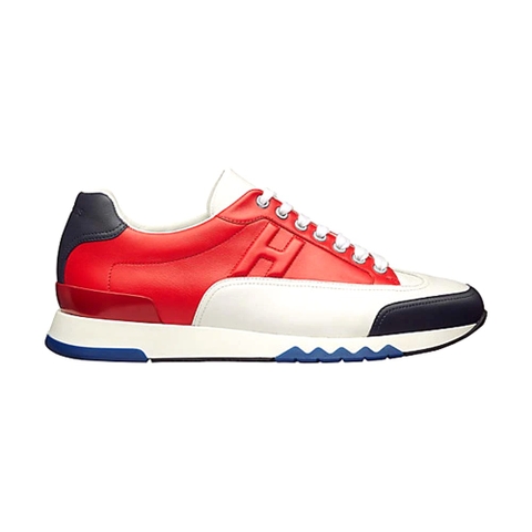 GIÀY HERMES Trail sneaker in Calfskin-Red