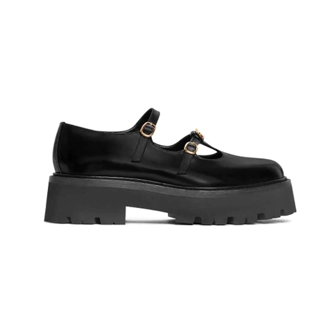 GIÀY Celine Women Bulky Babies Triomphe in Polished Bull-Black