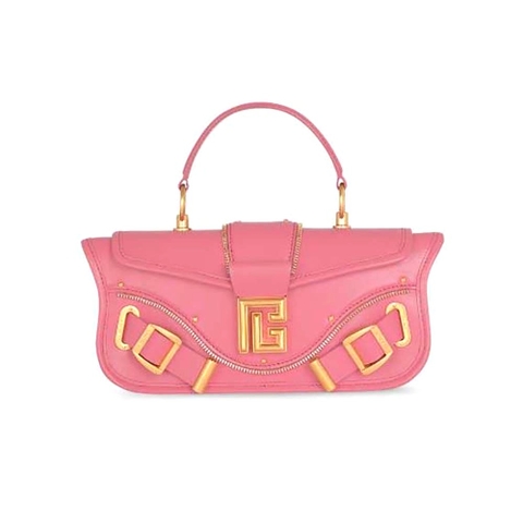 TÚI Balmain Women Blaze Clutch Bag in Smooth Leather-Pink
