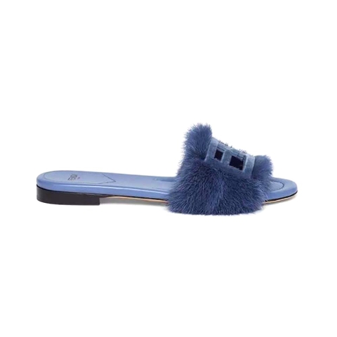 DÉP Fendi Women Baguette Blue Mink Slides