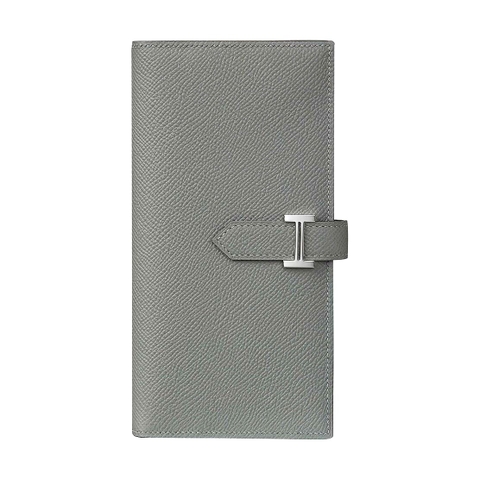 Ví Hermes Medium Bearn Wallet in Epsom Calfskin Leather-Silver