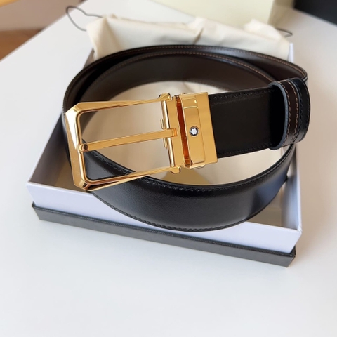 DÂY LƯNG MONTBLANC CALFSKIN LEATHER Belt Khóa vàng
