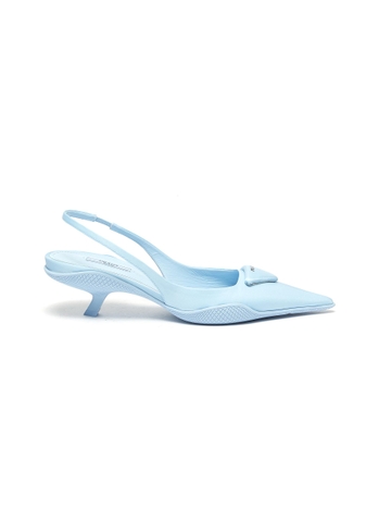 GIÀY PRADA RUBBER SHELL OUTSOLE COMMA HEEL SLINGBACK PUMPS