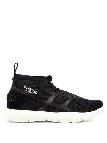 GIÀY VALENTINO  Sound High knitted trainers
