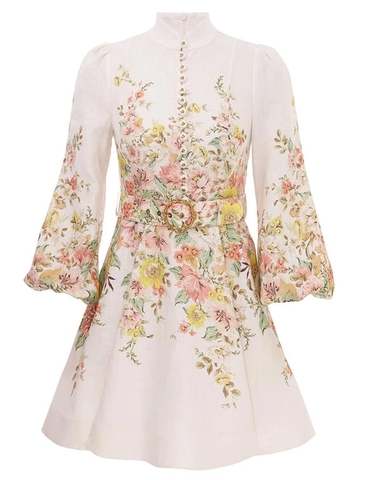 VÁY ZIMMERMANN MATCHMAKER BUTTONED MINI DRESS Vintage Dress