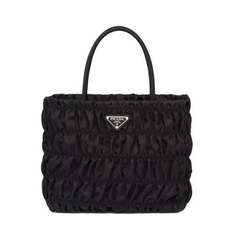 TÚI Prada Women Embossed Nylon Tote-Black