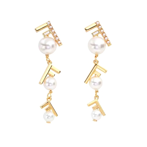 Bông tai Fendi First Earrings Gold-colored