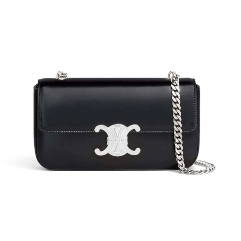 TÚI Celine Women Chain Shoulder Bag Triomphe in Shiny Calfskin