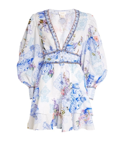 VÁY CAMILLA Silk Crystal-Embellished Maxi Dress
