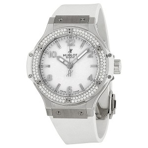 ĐỒNG HỒ HUBLOT Big Bang White Dial Diamond Bezel White Rubber Unisex Watch