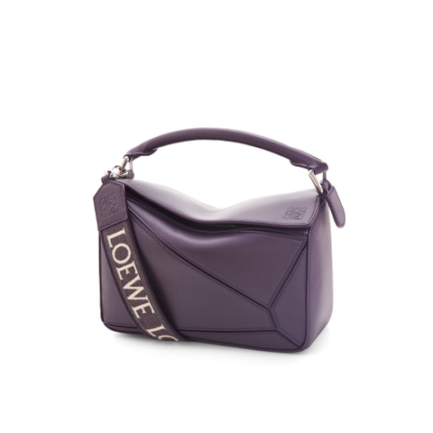 Túi LOEWE Small Puzzle bag in satin calfskin deep aubergine