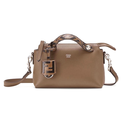 TÚI FENDI Women By the Way Mini Small Leather Boston Bag-Brown