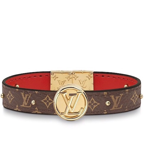 VÒNG TAY DA LOUIS VUITTON LV CIRCLE REVERSIBLE BRACELET
