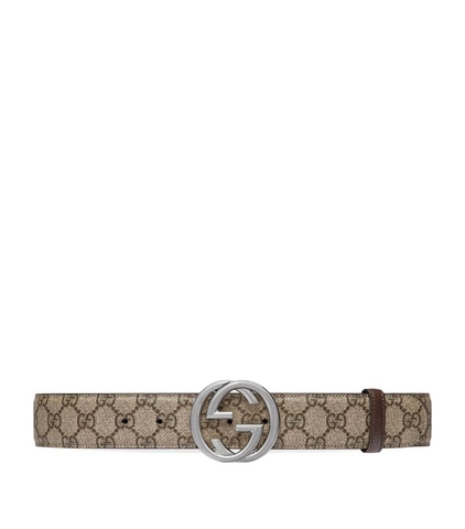 DÂY LƯNG GUCCI  GG Supreme Belt khóa trắng